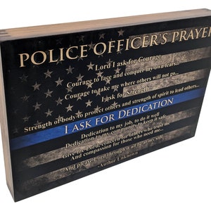 Police Officer Prayer Wall Art