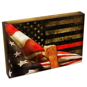 American Flag Firefighter Wall Art