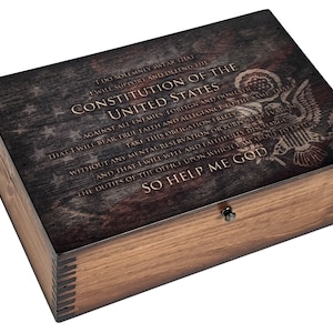 Military Oath of Office Memory Box