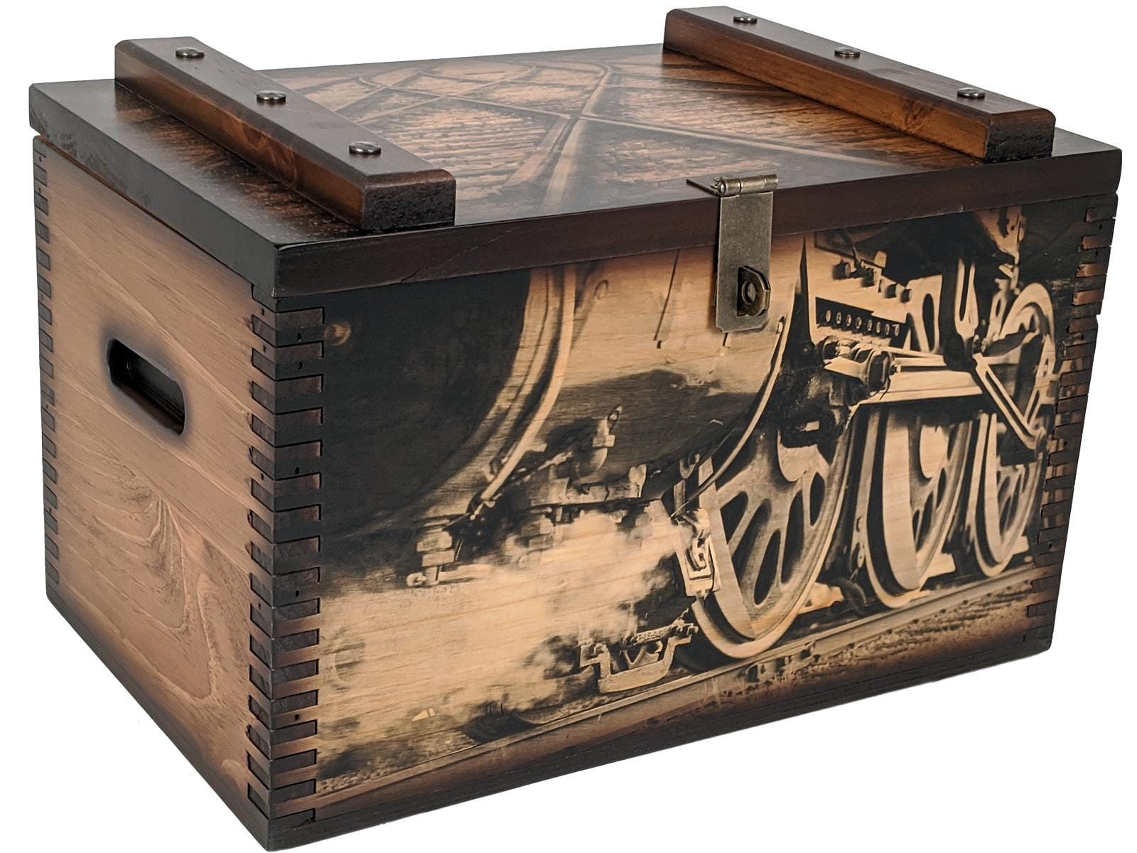Steam Train and Tracks Ammo Box