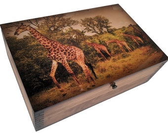 Giraffe Family Memory Box