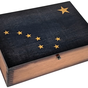 Alaska State Flag Memory Box