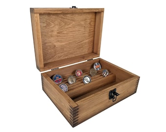 Plain Military Challenge Coin Display Case