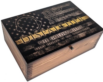 Dispatcher Thin Gold Line Memory Box