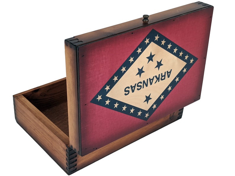 Arkansas State Flag Wooden Memory Box - Etsy