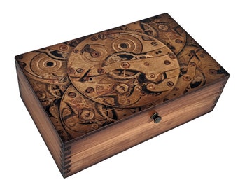Clockwork Medium Wood Box