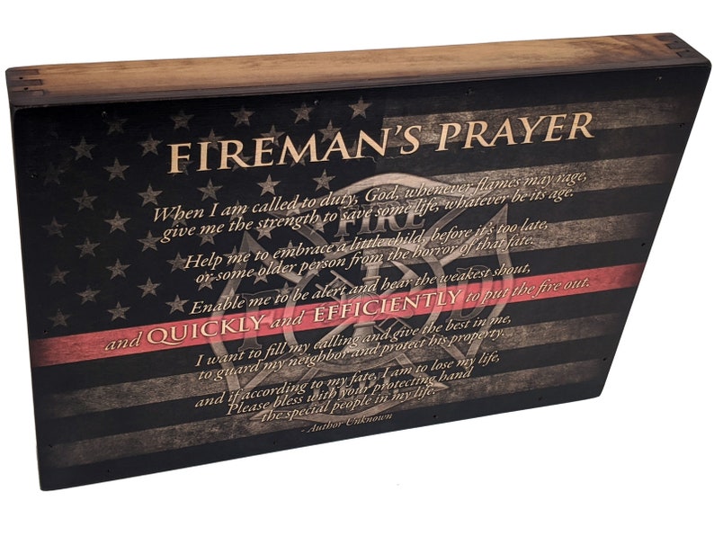 Firefighter Prayer Wall Art - Etsy