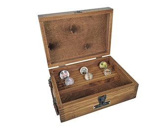Plain Military Challenge Coin Display Case
