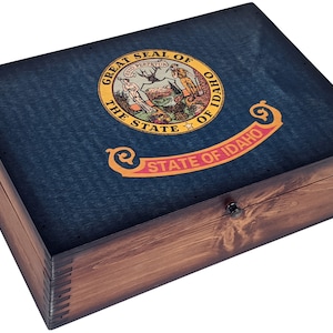 Idaho State Flag Memory Box