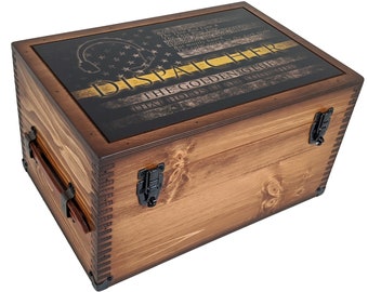 Dispatcher Thin Gold Line Keepsake Box