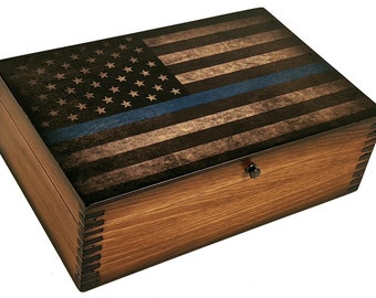 Thin Blue Line Memory Box