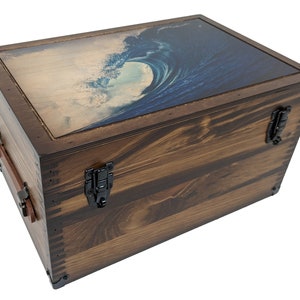 Blue Ocean Wave Keepsake Box