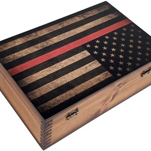 Thin Red Line Memory Box - Etsy