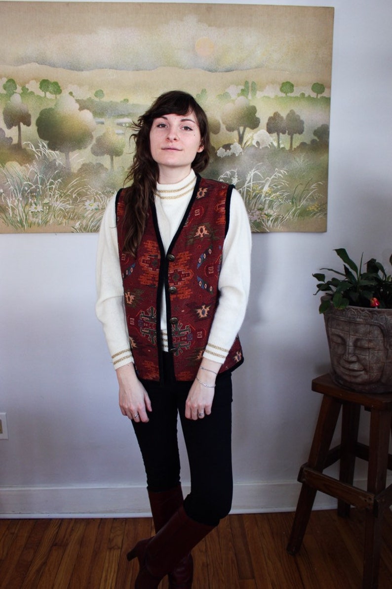 Navajo Southwestern Stonebridge Button-up Vest