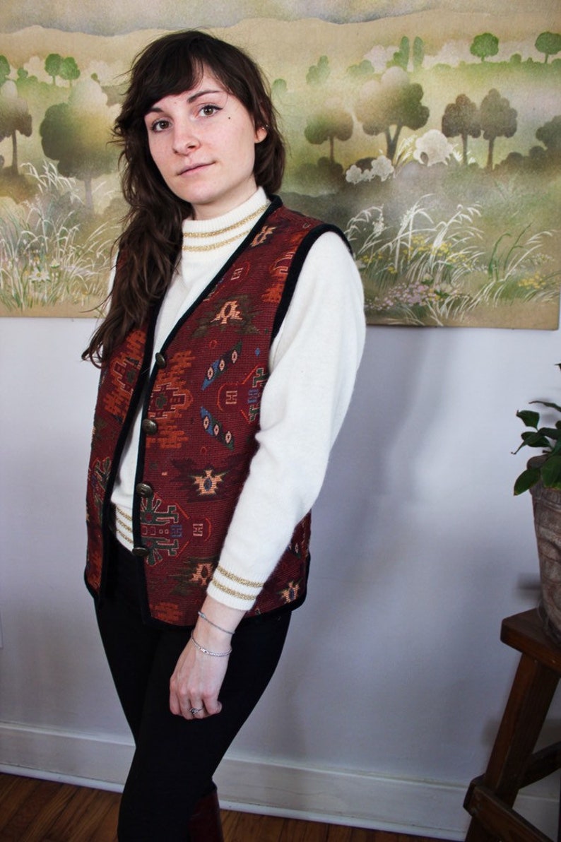 Navajo Southwestern Stonebridge Button-up Vest