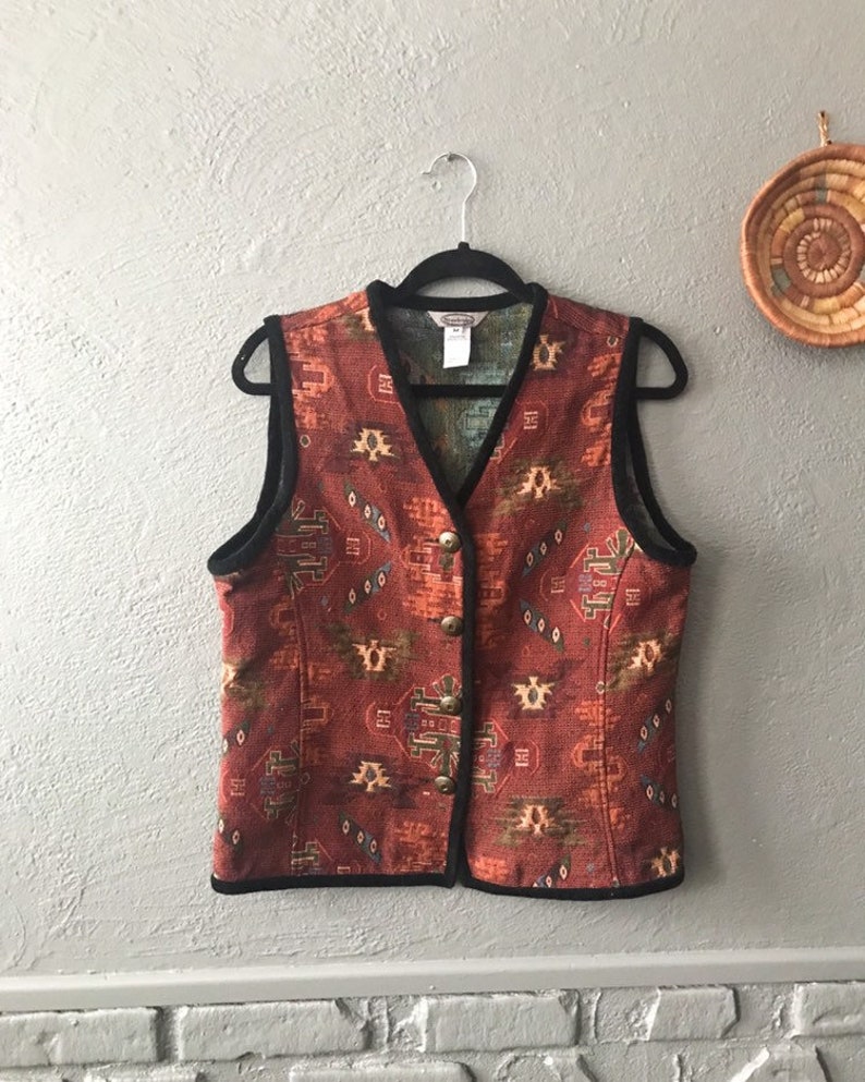 Navajo Southwestern Stonebridge Button-up Vest