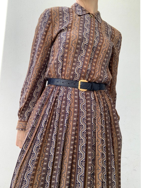 Vintage Mandy Marsh printed calf length dress with