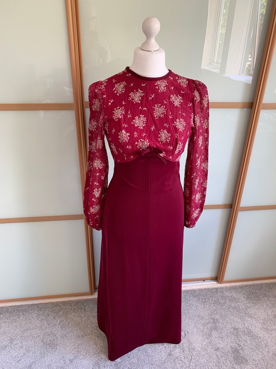 Vintage 1940's style maxi dress