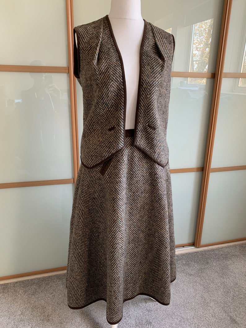 Vintage 70s brown tweed coat by /'Colin Becke of London/'