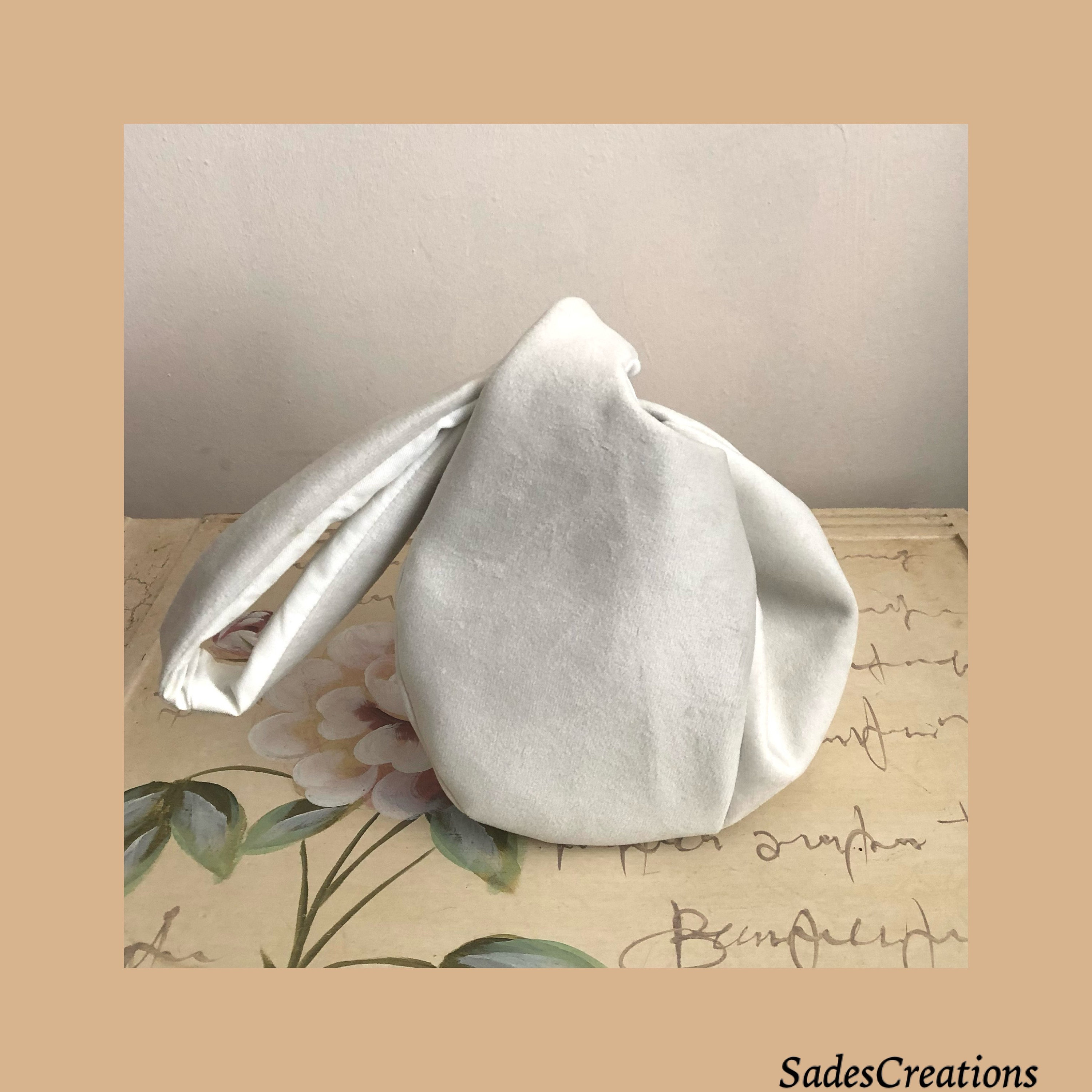 Japanese Knot Bag Made From Plush Velvet Fabric - Etsy