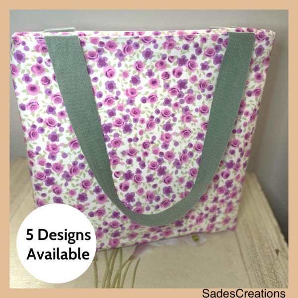 Bolsas de tela encerada con cremallera en 5 diseños