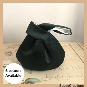 Japanese Knot Bag made from Plush Velvet Fabric