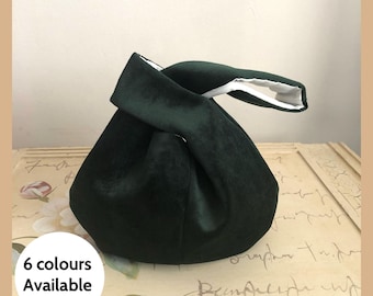 Japanese Knot Bag made from Plush Velvet Fabric