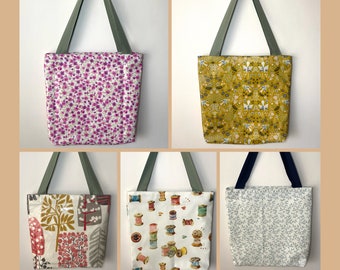 Oilcloth Tote bags with zip