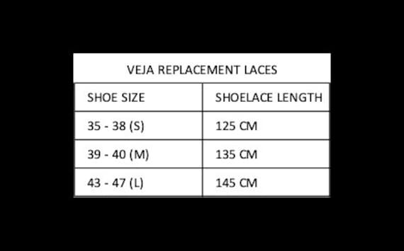 Veja size hotsell chart cm