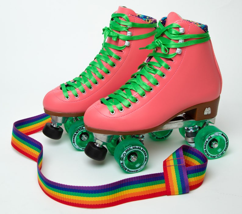 Rainbow Adjustable Roller Skate Leash Roller Skate Strap Etsy