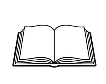 open book cut file svg
