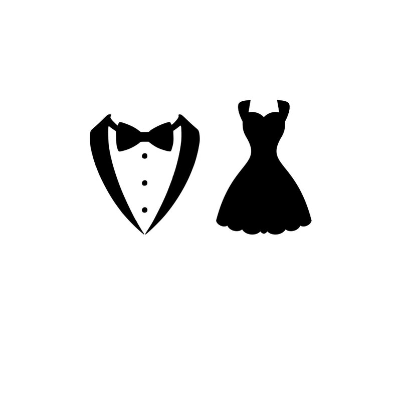 Download Tuxedo and dress SVG CUTTING FILE digital download | Etsy