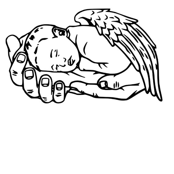 Download Angel Baby In Hands Svg Cut File Svg File Only Cuttable File Etsy