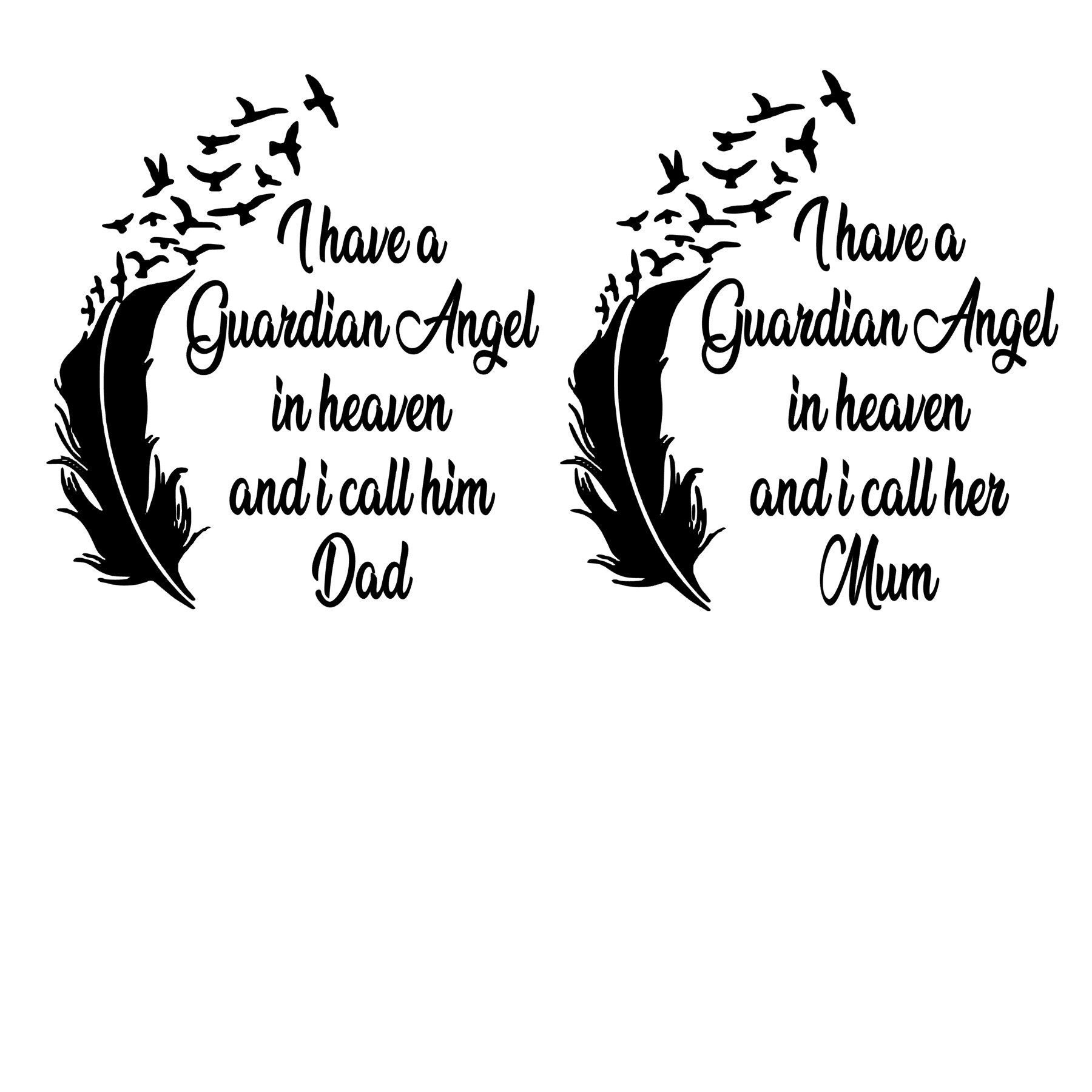 Download I have a guardian angel in heaven and i call her mum him dad x | Etsy