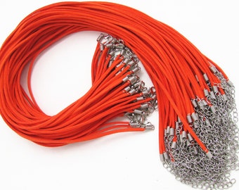 Necklace Cords Pink Cord Rope 20Pcs Leather Each 18 for Jewelry Making Design 3.0mm Necklace Cords Pink Cord Rope 20Pcs Leather Each 18 for Jewelry Making Design 3.0mm