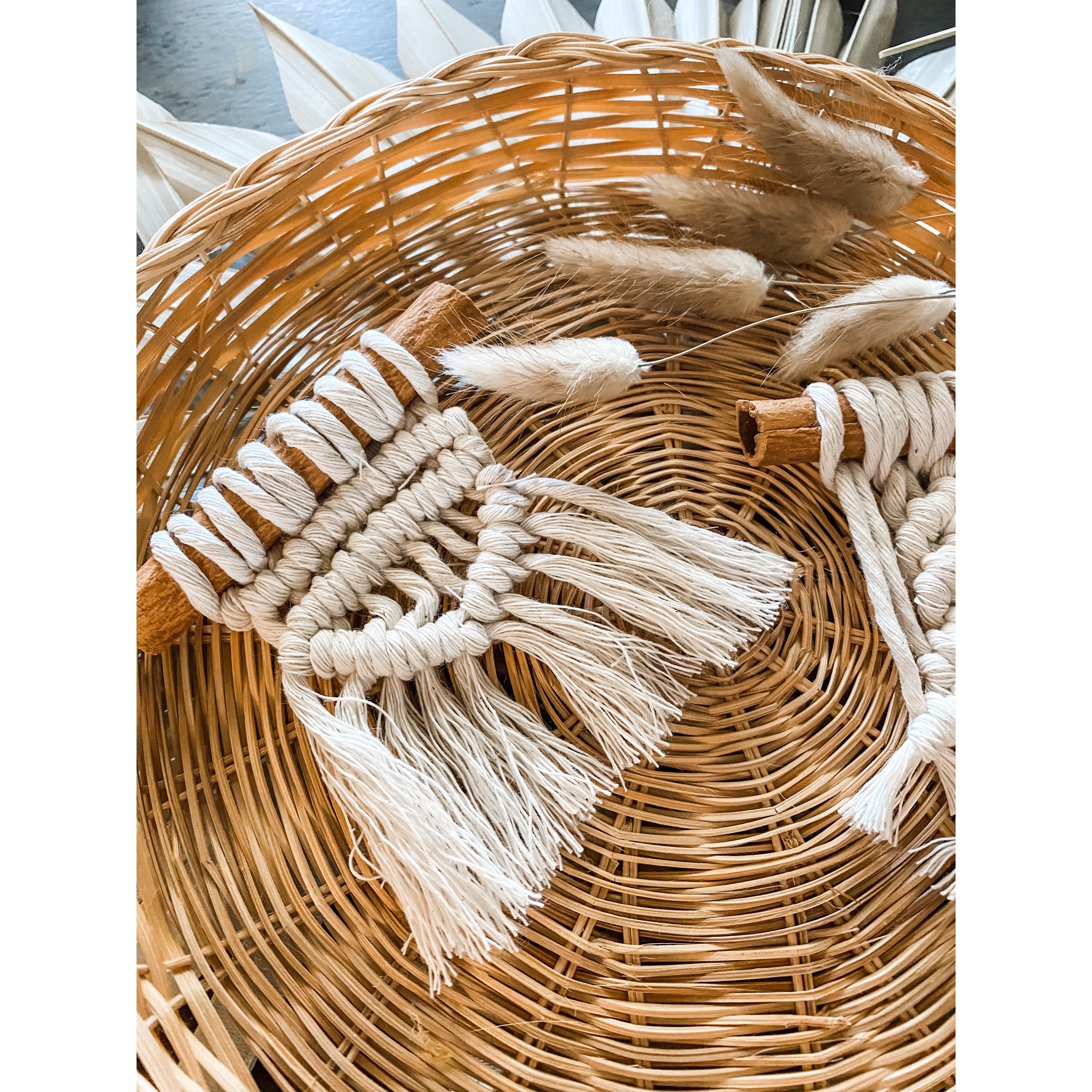 Macrame car air freshener Etsy