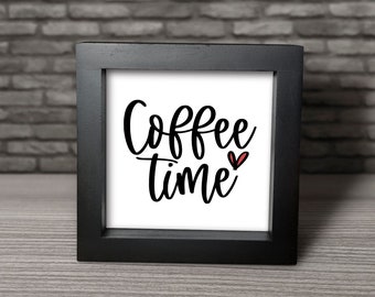 Coffee Lover Sign, Tiered Tray Sign, Coffee Sign, Coffee Drinker Sign, Small Wood Sign, Wood Framed Sign, Small Sign, Coffee Bar Sign