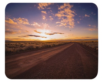 Sunset on a Desert Road Mouse pad