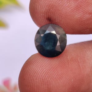 Natural Australian Greenish Blue Sapphire Gemstone, Dark Sapphire Gemstone, Faceted Green Sapphire Gems, 9×4.8 mm, 3.75 carats
