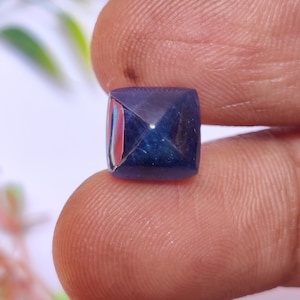Natural Blue Sapphire Sugerloaf Cabochon, Loose Madagascar Sugerloaf Cabochon, No Heat Sugerloaf Gemstone, 9.5×9.5×6.7 mm, 7.15 Carats