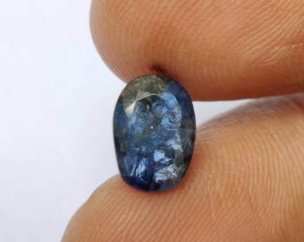 Natural Kashmir Blue Sapphire Gemstone, Certified Indian Kashmir Blue Sapphire Gemstone, old Mined  Sapphire, 9.89×7.01×3.32 mm, 2.53 Carats