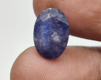 Pierre précieuse iolite naturelle, Pierres iolites bleues à facettes, Pierres iolites argentées, 13,1 x 9,2 x 5,2 mm, 4,10 carats