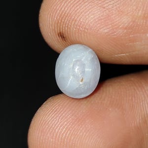 Natural White Star Sapphire Cabochon, Untreated Star Sapphire Gemstone, Loose Star Sapphire stone, 9.7x8.1x6.7 Mm, 6.3 Carats