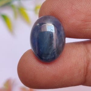 Natural Blue Sapphire Cabochon, Untreated Blue Sapphire Loose Gemstone, Medagascar Blue Sapphire Cabochon, 17×12.7×6.5 mm, 17.50 Carats