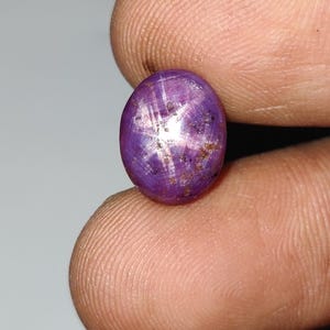 Trapiche Star Rubin Cabochon, Naturlig Trapich Rubin Ädelsten, Samlarobjekt Trapich Cabochon, 12.1x9.5x4.7 mm, 5.98 Karat