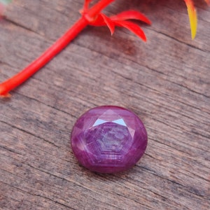 Natural Purple Sapphire Gemstone, Geometric Purple Sapphire Loose Stone, Unique Sapphire For Jewelry Making, 12×10×8 mm, 11.40  Carats