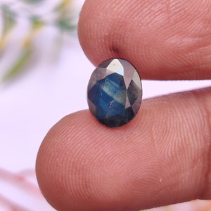 Natural Australian Greenish Blue Sapphire Gemstone, No Heat Sapphire Gemstone, Faceted Green Sapphire Gems, 10×8×4 mm, 3.25 Carats