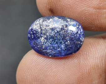 AAA Quality Natural Iolite Sunstone Gems, Faceted Bloodshot Iolite Gems. Beautiful Piece For Jewelry Making, 15x11x8.2 mm, 9 Carats