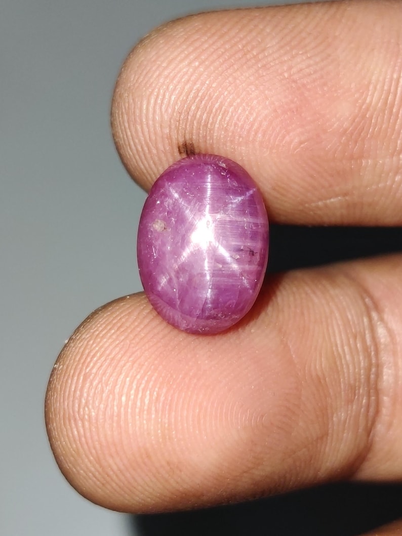 Sharp Red Star Ruby Cabochon, No Heat Star Ruby Gemstone, Untreated ...