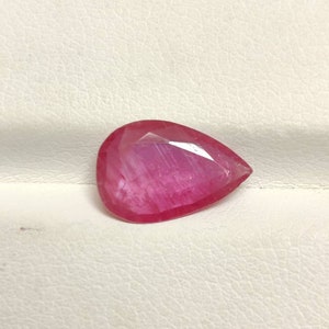 Natuurlijke oude Birmaanse robijn edelsteen, gefacetteerde Birma robijn edelsteen, Myanmar robijn edelstenen, platte robijn edelsteen, 12 x 8 x 2 mm, 1,75 karaat